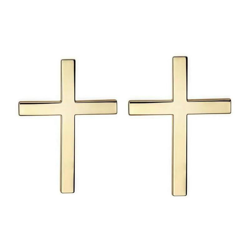 Christian Cross Sticker with Chrome Finish Universal Fit for Cars
