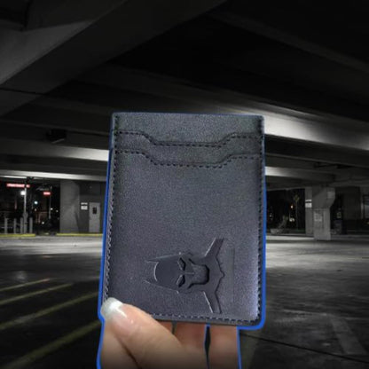 Leather Bat Wallet for Men - Stylish Superhero Design, Durable Bifold Wallet with Multiple Card Slots, Cash Compartment, and Iconic Logo - Gift for Father's Day, or Birthdays and Christmas (1PCS)