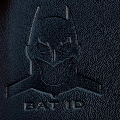 Leather Bat Wallet for Men - Stylish Superhero Design, Durable Bifold Wallet with Multiple Card Slots, Cash Compartment, and Iconic Logo - Gift for Father's Day, or Birthdays and Christmas (1PCS)