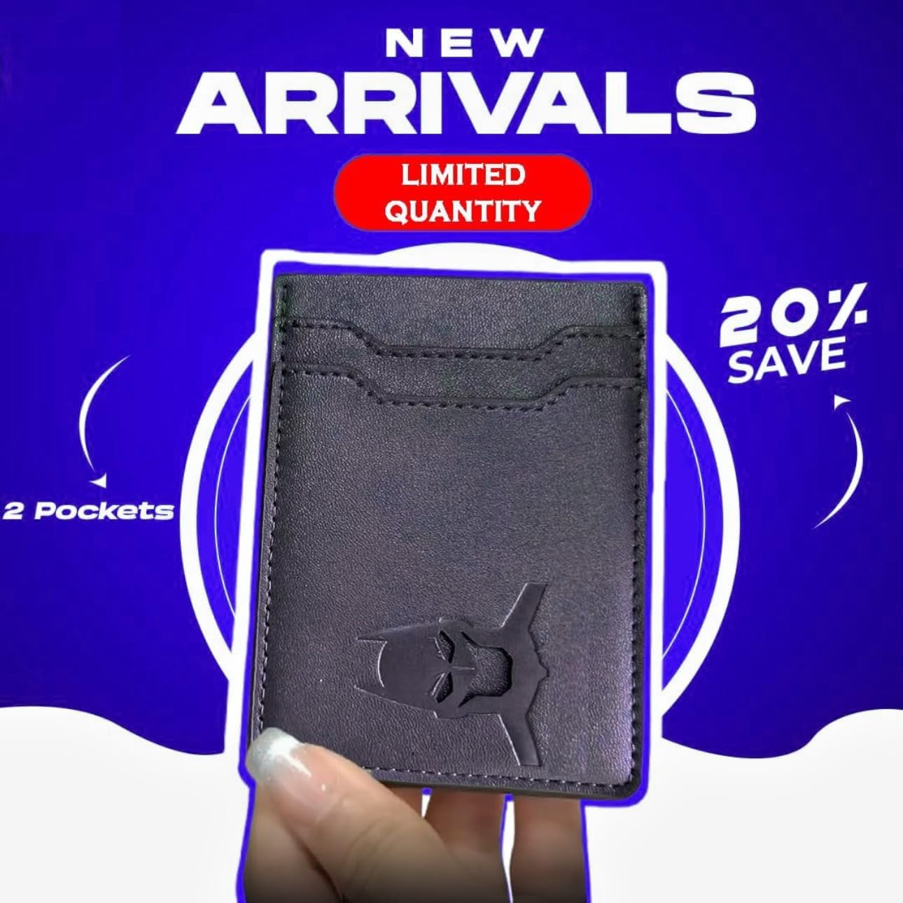 Leather Bat Wallet for Men - Stylish Superhero Design, Durable Bifold Wallet with Multiple Card Slots, Cash Compartment, and Iconic Logo - Gift for Father's Day, or Birthdays and Christmas (1PCS)