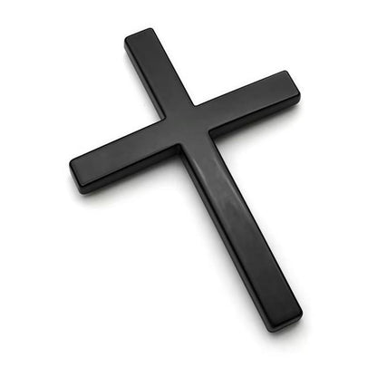Christian Cross Sticker with Chrome Finish Universal Fit for Cars